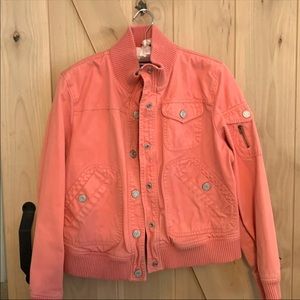 Gap Coral Color Bomber Style Jacket